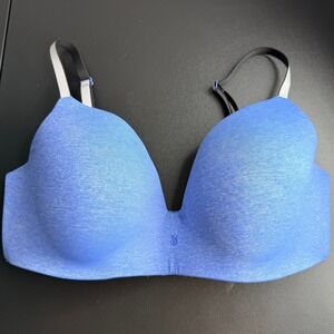 Victoria's Secret Bra 36D Blue Wireless T-Shirt Bra Smooth Seamless Comfort VS